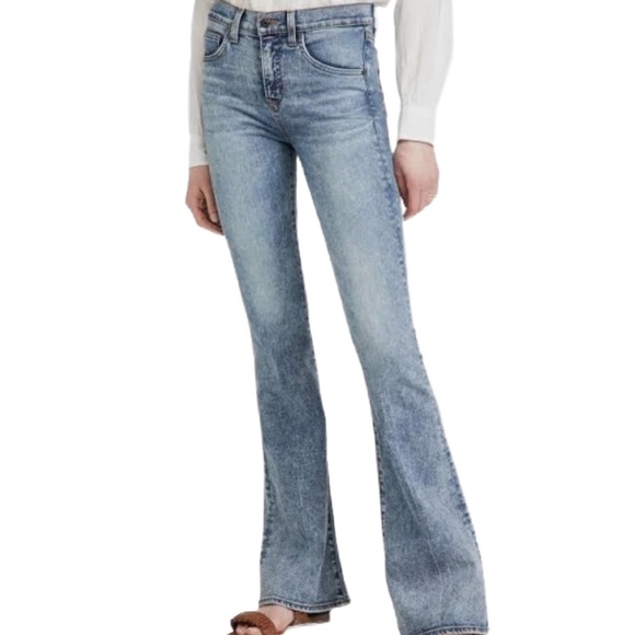 $298 Veronica Beard SZ 28 Beverly High Rise Skinny Flare Jeans In Blue Mist - Picture 1 of 6